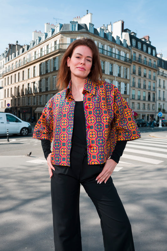 JIji, a colorful oversized women's shirt