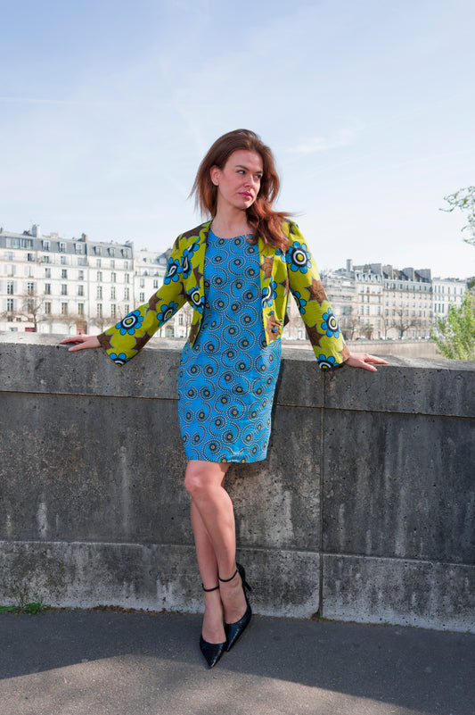 Salamu, its flowery top and combined dress