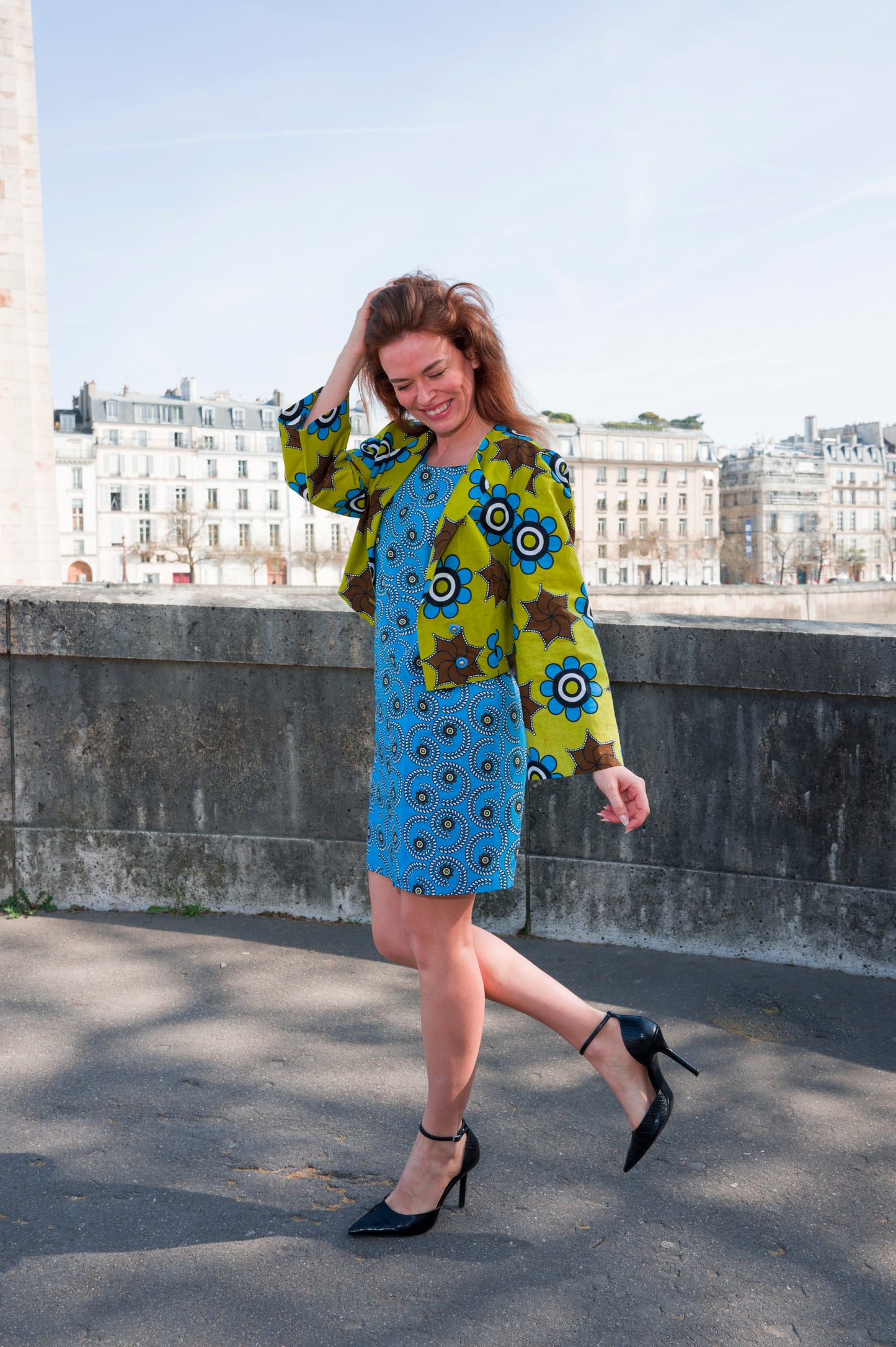 Salamu, its flowery top and combined dress
